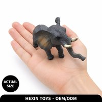 Figurine d'éléphant en PVC gris 31x8x15cm, jouet réaliste, éléphant de Safari, jouet éducatif, décoration de bureau pour enfants