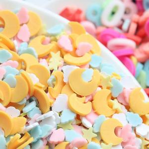 CHENXI 1KG di <span class=keywords><strong>argilla</strong></span> <span class=keywords><strong>polimerica</strong></span> artigianale fai da te spruzza 5mm colori solidi bianco blu rosa nuvola stella Mix modello unico - Product Image 4