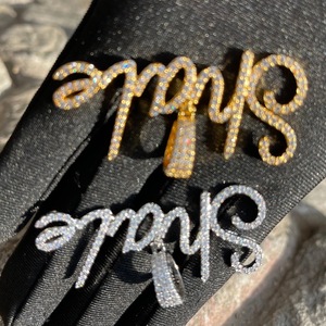 Collier Chaîne Maillons Personnalisé en Acier Inoxydable Or 18 Carats avec Pendentif Lettre Gravure Nom Logo <span class=keywords><strong>pour</strong></span> Hommes Femmes Fêtes Tendance - Product Image 2