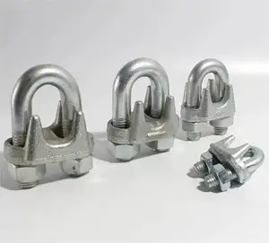 Bán buôn hỗ trợ điện mạ kẽm Wire Rope Clips cho nâng kết nối