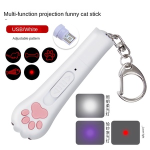Kediler için 3-in-1 çevre dostu USB şarj interaktif plastik kedi oyuncak pençe şekli lazer işaretçi - Product Image 6