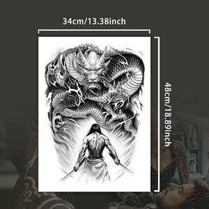 <span class=keywords><strong>Tatuaje</strong></span> Temporal Semi-Permanente Impermeable y Resistente al Sudor <span class=keywords><strong>de</strong></span> 2 Semanas <span class=keywords><strong>de</strong></span> Duración, <span class=keywords><strong>Tatuaje</strong></span> Realista Herbal Antifricción <span class=keywords><strong>para</strong></span> Espalda Completa - Product Image 5