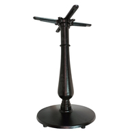 Pied de table en fonte à base ronde, forme vase, avec pieds réglables pour table de bistrot