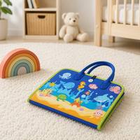 Okyanus Hayvanları Montessori Keçe Sessiz Kitap Bebek Aktivite Panosu Duyusal Aktivite Kitabı Erken Eğitici Öğrenme Oyuncağı Çocuklar İçin