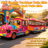 Train électrique de parc d'attractions, équipement de loisirs, 40 places, train touristique sans rails pour enfants
