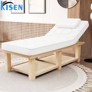 Kisen Hight Quality Beauty Salon Furniture Wooden Facial Latex <b>Bed</b> Fashion Designs Body Massage Table Beauty <b>Bed</b> for Sale - Product Image 2