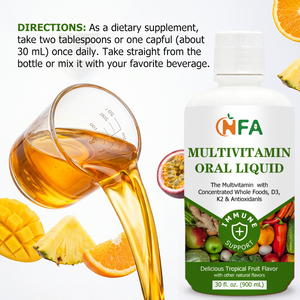 Private Label Multivitamin Oral <b>Liquid</b> with <b>Vitamin</b> B12 Supplement Supports Energy Production Healthy Immune System Oral <b>Liquid</b> - Product Image 4