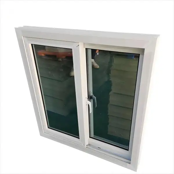 Fenêtre coulissante à impact d'ouragan en PVC blanc Prix Fenêtres coulissantes Upvc à double vitrage
