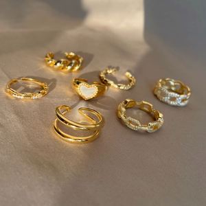 Dylam Jewelry Personalized Gold Bold <b>Initial</b> Letter Open <b>Ring</b> Adjustable Women Statement <b>Rings</b> Party Women Signet <b>Ring</b> - Product Image 6