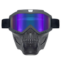 Masque intégral de moto avec lunettes, anti-poussière, demi-casque, nouvelle mode, lunettes tactiques de route, lunettes de soleil sport UV400 anti-rayures