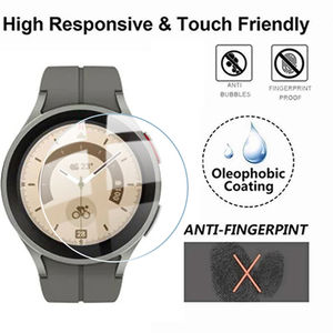 ฟิล์มกันรอยหน้าจอแบบเต็มจอ 2.5D กระจกนิรภัยซิลิโคนกาวเต็มแผ่น สำหรับนาฬิกาอัจฉริยะ Watch 5 Pro 45 มม. - Product Image 4