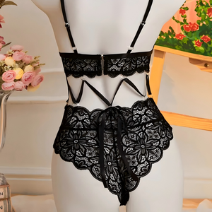 Pazzo prezzo più basso tendenza Teddy Lingerie da donna in pizzo Sexy Lingerie trasparente in pizzo allettante appeso abbigliamento erotico - Product Image 2