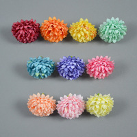 Mini chrysanthème artificiel, fausse boule de fleurs en pompon pour gâteau de mariage, décorations murales en forme d'arche, fleurs artificielles