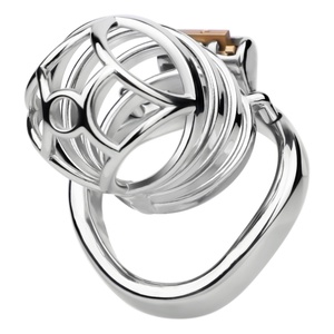 FRRK-11 Dispositivo de Entrenamiento Anti-Escape para Pene Masculino, Jaula Hueca de Acero para Pene con Múltiples Anillos, Jaula de Bloqueo para Pene Grande, Juguete Sexual Erótico - Product Image 2