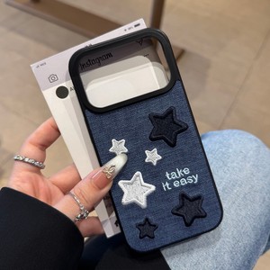 เคสโทรศัพท์มือถือหนังลายปักหน้ายิ้มดวงดาวสไตล์คาวบอย สำหรับ iPhone 11 12 13 14 15 16 17promax  งานปักลาย - Product Image 4