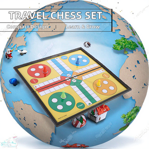 Juego de Mesa Plegable Portátil Educativo para Niños, Ajedrez y <span class=keywords><strong>LUDO</strong></span>, Regalo para Niños, Material Plástico, en Oferta - Product Image 3