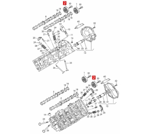 06 e109084k albero a camme di uscita di alta qualità per Volkswagen <span class=keywords><strong>Touareg</strong></span>(<span class=keywords><strong>7L</strong></span>) Audi Q7(4LB) A8(4 e8) R8(423) S5(8 t3) 4.2TFSI 06E 109 084 K - Product Image 5