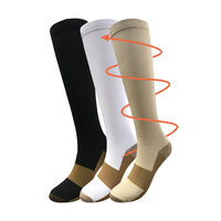 Nouveau produit 2025, chaussettes de compression sportives respirantes antibactériennes personnalisées de 15 à 20 mmhg, en fibre de bambou, pour infirmières