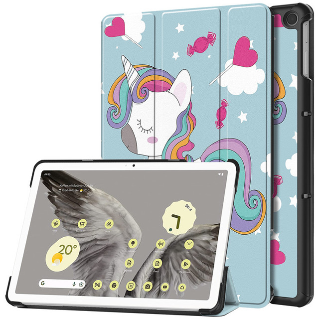 Factory Wholesale Luxury Leather Tri-fold Stand 11 Inch Protective Cover Case for 2023 Google Pixel Tablet Pc