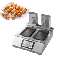 Gebakken Knoedel Machine 220V/50Hz Snelle Verwarming Maquina De Bola De Masa Frita 2 Pannen Samosa Empanada friteuse