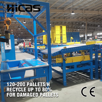 Ligne de tri et de réparation automatique de palettes en bois HICAS SF5000 |   Recycler 80% des palettes endommagées 5000 pièces par changement de équipe |   Sie Schneider CE 2026