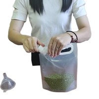 Transparent étanche liquide jus bière vin emballage Grains sac Portable 1 gallon 1 litre lait bec pochette avec poignée