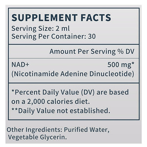ผู้หญิง liposomal NAD + ของเหลวหยดเซลล์สุขภาพพลังงานและการเผาผลาญอาหารสนับสนุนมังสวิรัติปราศจากน้ำตาลสูตรการดูดซึมสูง - Product Image 2