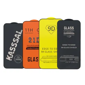 Top Fashion Guard 9D Tempered Glass Screen Protector For Iphone 14 13 12 11 15 Factory Oem Packing