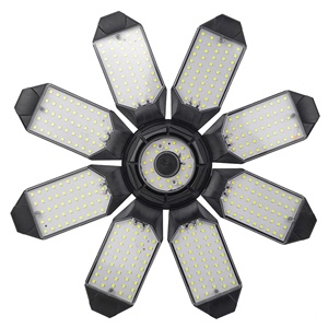 Trần nhà để xe ánh sáng LED 8 + 1 6-Leaf 100W có thể gập lại biến dạng nhà máy nhà kho hội thảo làm việc ánh sáng - Product Image 2
