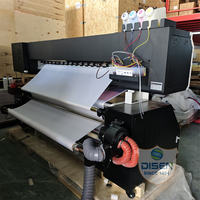 Imprimante textile numérique 1,8 m rouleau-à-rouleau pour drapeaux, 3 ou 4 têtes, impression directe sur tissu, imprimante textile par sublimation pour drapeaux