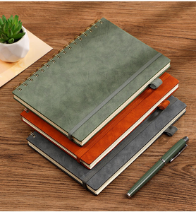 <span class=keywords><strong>Libro</strong></span> di password con spirale e copertina in pelle, con elastico, formato A5 per appunti e contatti sicuri - Product Image 6