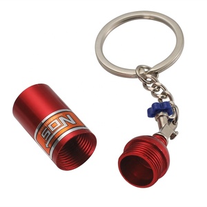 Sang Trọng Kim Loại Keyring Xe Keychain Tự Động Vòng Chìa Khóa Với Móc Chủ Trọng Lượng Nhẹ 0.03Kg - Product Image 5