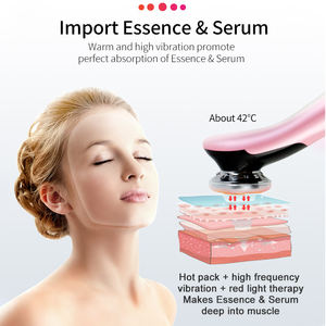 Appareil de beauté pour le <span class=keywords><strong>visage</strong></span> et le cou à lumière rouge, chaleur et vibrations, masseur facial, micro-courant, appareil de lifting du <span class=keywords><strong>visage</strong></span> pour la revitalisation de la peau - Product Image 5