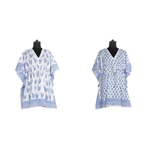 Bán Buôn 2025 Mới Đến Cô Gái Xinh Đẹp Đêm Ăn Mặc Ngắn Caftan Bán Buôn Ấn Độ Kaftan Tay Khối Hoa In Phụ Nữ Áo - Product Image 1