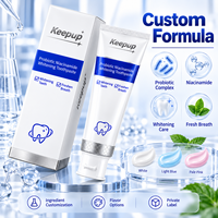 Dentifrice blanchissant probiotique en gros, dentifrice naturel sans fluor pour le nettoyage buccal, dentifrice pour adultes