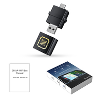 Adaptateur multimédia pour voiture, dongle sans fil CarPlay Android Auto 2 en 1, type C USB
