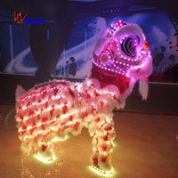 Costume de danse du lion LED Costumes gonflables de vacances personnalisés Festival Mascotte chinoise personnalisée Unisexe Taille adulte 1 Pc ODM Bienvenue
