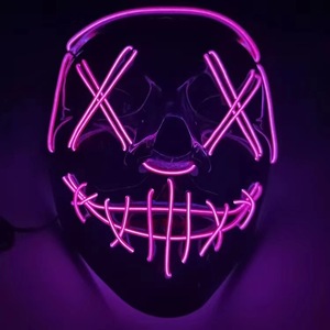 Máscara LED de Halloween, Venta Caliente Transfronteriza, Máscara de Fantasma Aterradora para Fiesta de Disfraces, Decoración Luminosa con Luz Fría - Product Image 2