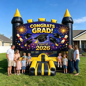 Castillo Inflable Personalizado con Temática de Fiesta de Graduación, <span class=keywords><strong>Casa</strong></span> de Brinco Inflable para Niños y Adultos, para Alquiler Comercial - Product Image 3
