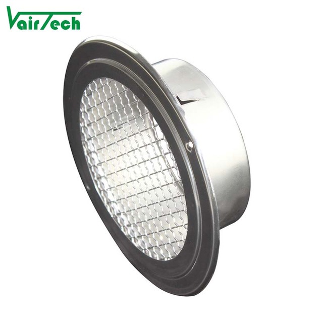 Hvac Stainless Steel 201 304 Exhaust Vent Cowls Duct Hood Cap Cover Wall Air Vent Cap
