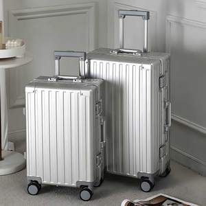 20 इंच के नए स्पिनर केबिन सूटकेस फुल एल्यूमीनियम मैग्नीशियम मिश्र धातु टेलीस्कोपिक हैंडल टसा पासवर्ड लॉक यूनिसेक्स - Product Image 1