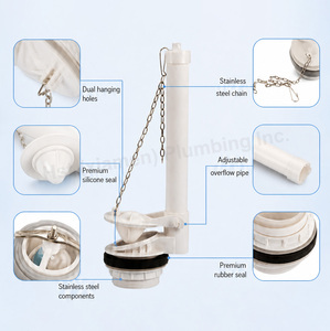 Componente de descarga oculta para inodoro OEM ODM, <span class=keywords><strong>mecanismo</strong></span> de doble acción ajustable, suministro global para contratistas de baños HO104 - Product Image 2