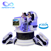 Simulador de Nave Espacial VR para 2 Jugadores 360 °   Atracción Multisensorial con Plataforma Dinámica para Parques Temáticos y Centros Comerciales