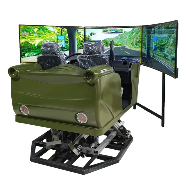 Shuoshiwang 6DOF Dynamic Platform Car Driving Simulator Driving School Education Equipment 55 Inch Large Three Screen Display