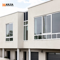 Ventana Corredera Exterior de Vinilo Resistente a la Intemperie, Ventanas Correderas de UPVC para Exteriores con Múltiples Sellos Impermeables para Casas