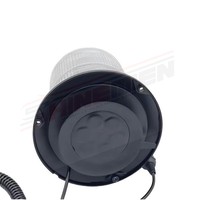 Shinemien KM-07 12V 24V Xenon Stroboskop-Warnleuchte Gelb 360° 6-Modus Blinklicht Notfall-Sicherheitslampe Gabelstapler 55W Aluminium