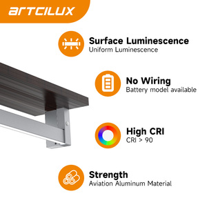 Artcilux 12V cảm biến chuyển động treo thanh đường sắt tủ quần áo ánh sáng Tủ ánh sáng nhôm hồ sơ tủ quần áo dẫn ánh sáng - Product Image 4