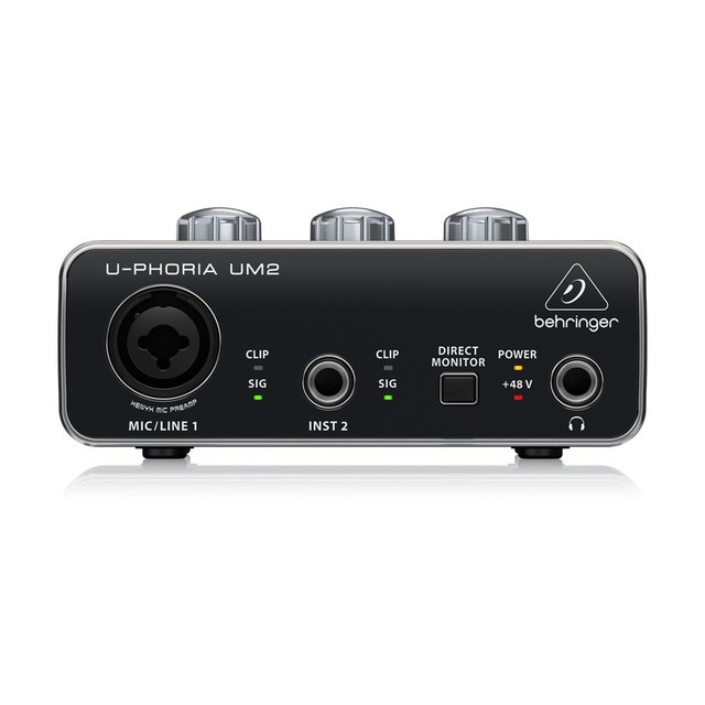 Verified Behring U-Phoria UM2 Audiophile Professional Sound Card XENYX Mic Preamplifier for Recording Microphones studio guitar