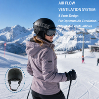 Casque de ski avec coque en ABS, 8 aérations, boucle ITW, casque de snowboard SPORT, casque de ski personnalisé, casque de vélo, protection de la tête