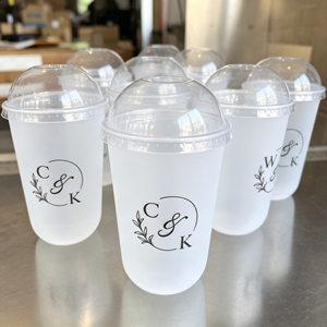 Vasos de Plástico Personalizados para Bodas de 16 oz, Impresos a Medida, Desechables, Transparentes, de 12 oz, 14 oz, 20 oz, en Forma de U, para Frutas, Leche, Boba, Té de Burbujas - Product Image 1